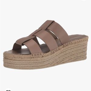 Vince Sabella Espadrille Wedge Sandal in Beige Size 10 NWOB